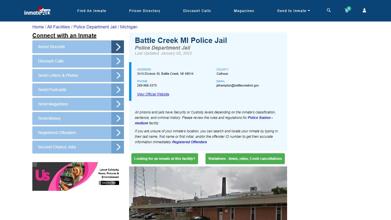 Battle Creek MI Police Jail & Inmate Search - Battle Creek, MI